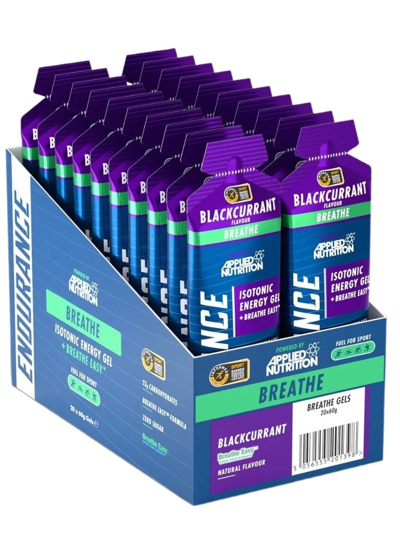 أبلايد نيوتريشن جل الطاقة بنكهة المشمش الأسودمن أبلايد نيوترشن إيزوتونيك بريث - طاقة فورية وتنفس أسهل لأداء رياضي عالي (20 × 60 جم) - Image 1